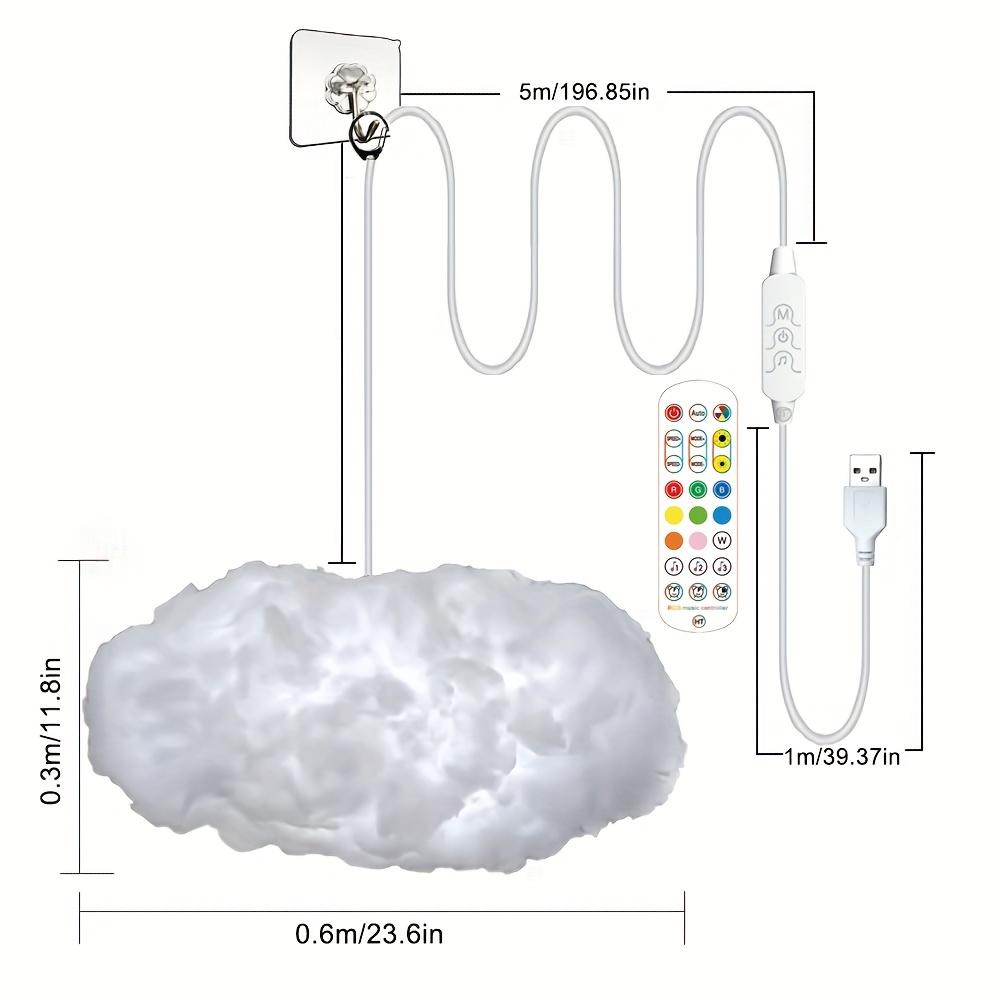 Комплект 3D Big Cloud Light, лампы в виде диско-шара, разноцветные меняющиеся полосы RGB, украшения своими руками для дома, спальни, декор для вечеринки с эффектами изменения цвета