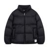 Li Ning светоотражающий свободный крой короткая молния воротник стойка пуховик мужские куртки черный AYMS123-4
