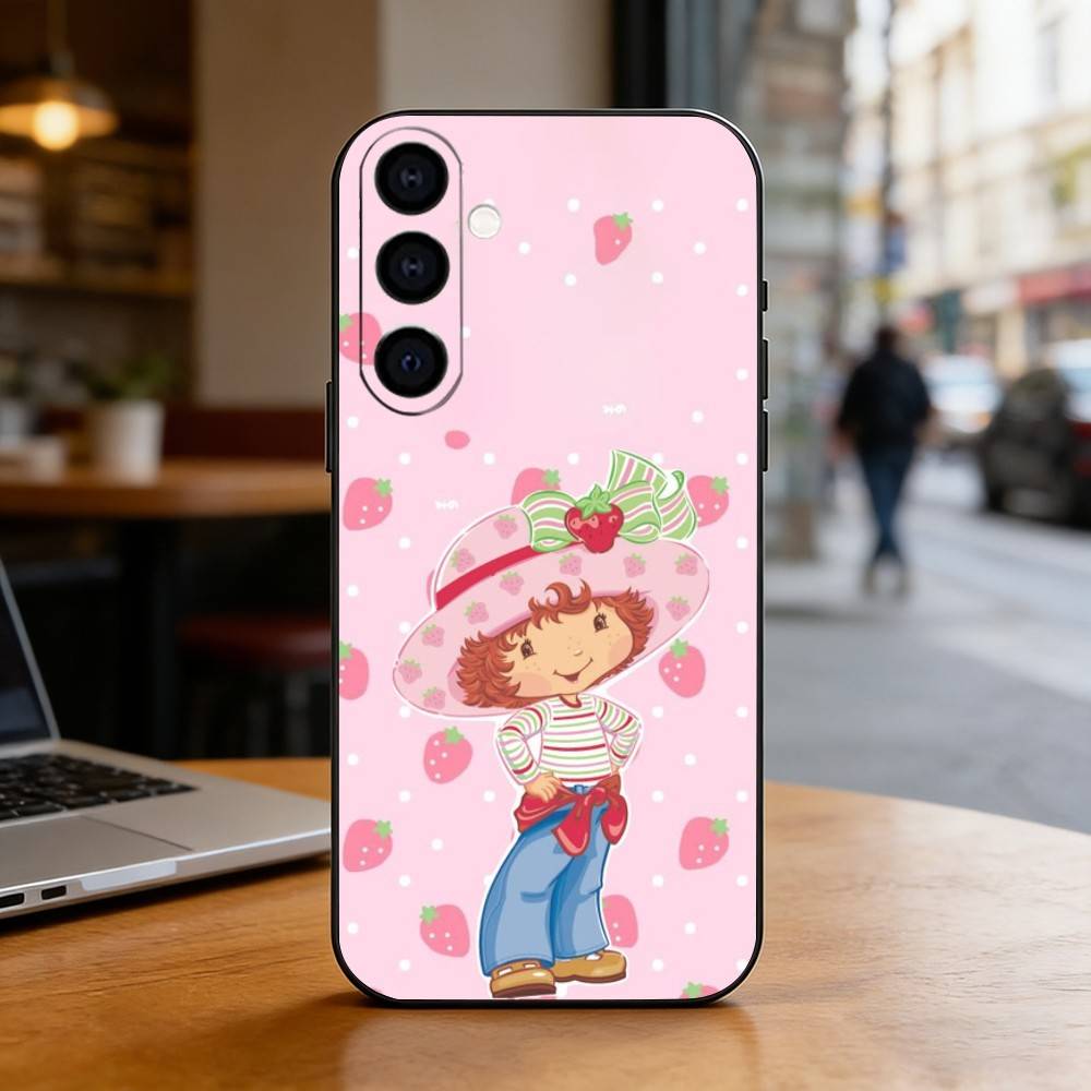 S-Strawberry S-Shortcake Phone Case For Samsung Galaxy A73,A72,A71,A70,A53,A52,A51,Others Soft Black Cover