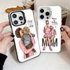 Мягкий чехол для телефона 'Мама и ребенок' для iPhone 15 16 17 Pro Max 17Air 16E 14 Plus 13 12 Mini Ударопрочный чехол Задняя крышка