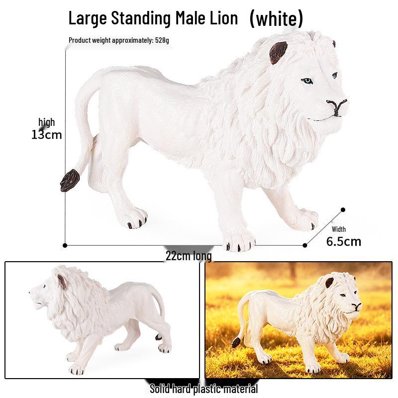 Large Wild Animal Male Tiger Simulation Toy - White, Yellow, Northeast, and Red Variants
