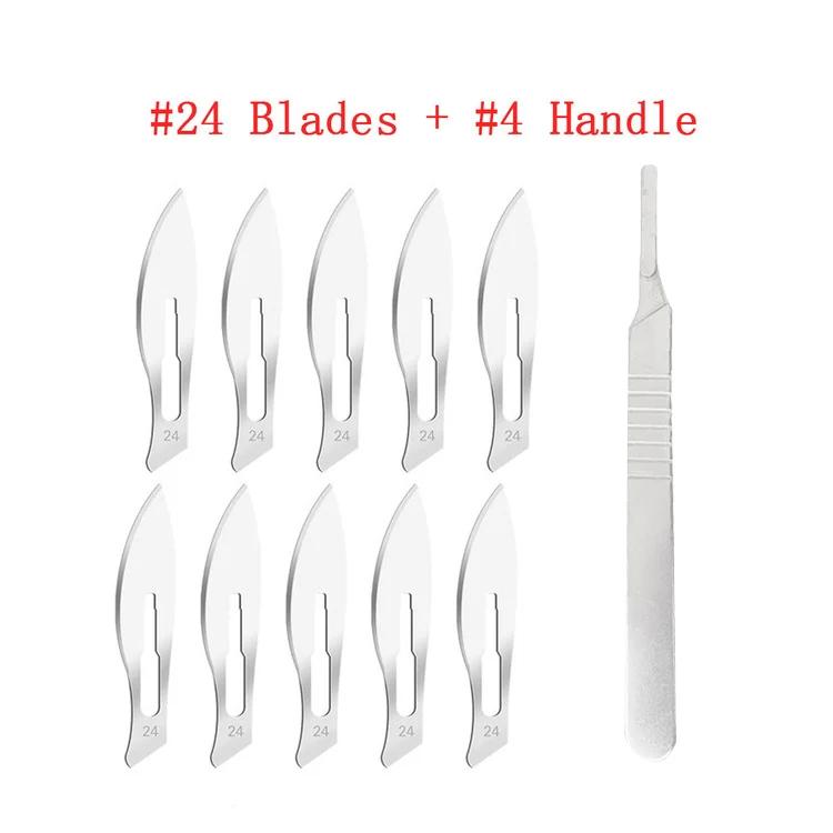 Хирургический скальпель из углеродистой стали с лезвиями и ручкой, скальпель, режущий инструмент своими руками, ремонт печатных плат, хирургический нож для животных, дропшиппинг, хирургический нож