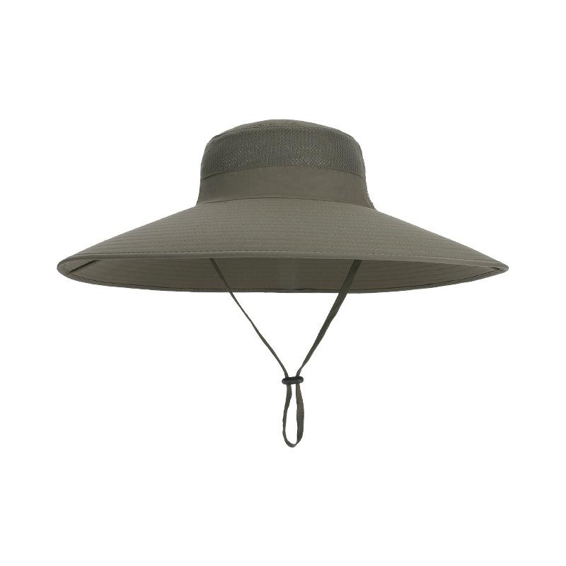 Летняя широкополая шляпа от солнца мужская для активного отдыха, альпинизма, рыбалки, с защитой от солнца, быстросохнущая, водонепроницаемая, дышащая шляпа-ведро