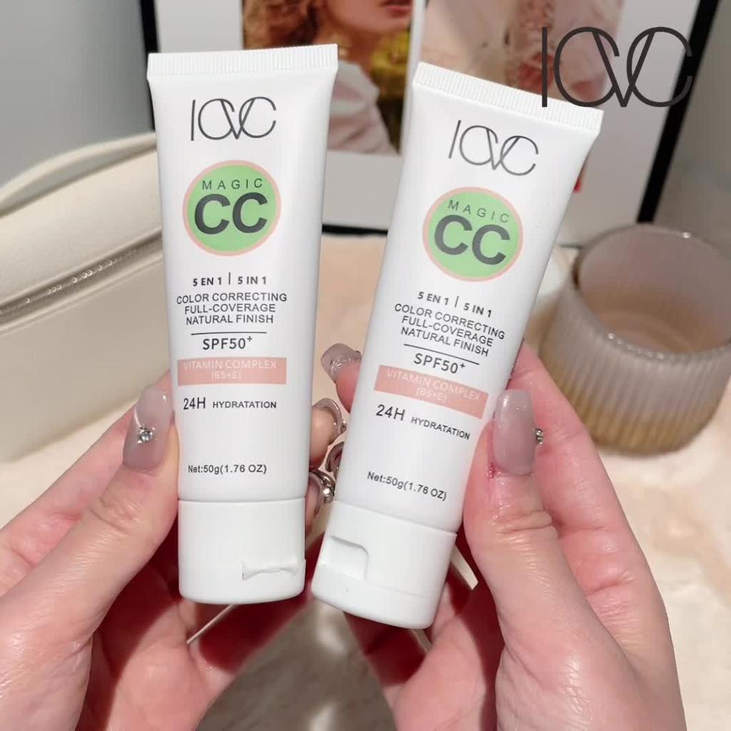 Magic CC Cream Тональная основа с полным покрытием и SPF 50 Крем для коррекции цвета для всех тонов кожи Натуральный консилер Увлажняющий макияж