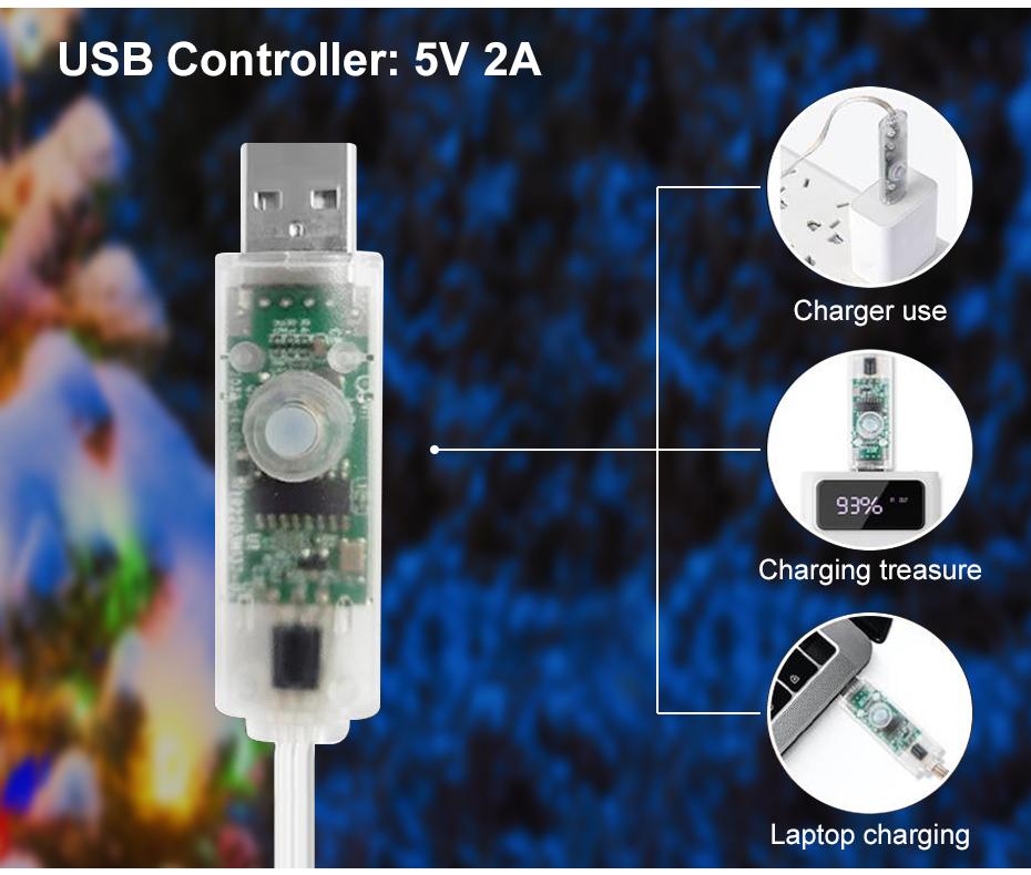 Waterproof Smart 5V RGBIC WS2812b Led Strings Fairy Light 10M 100Leds Dreamcolor Chasing Home Outdoor Decoration Music Sync