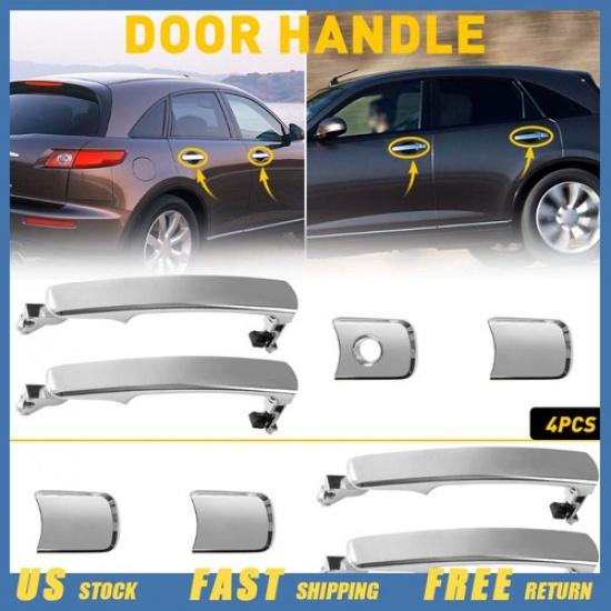 Door Outside 4X Handle Front Rear for Nissan 03-07 Rogue Murano Infiniti EOOK