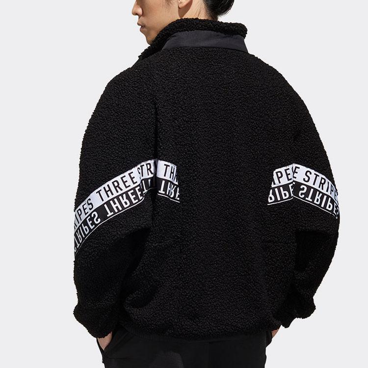 Adidas Куртка-боа Mhs с воротником-стойкой и флисовой подкладкой Мужские куртки черные GE0388