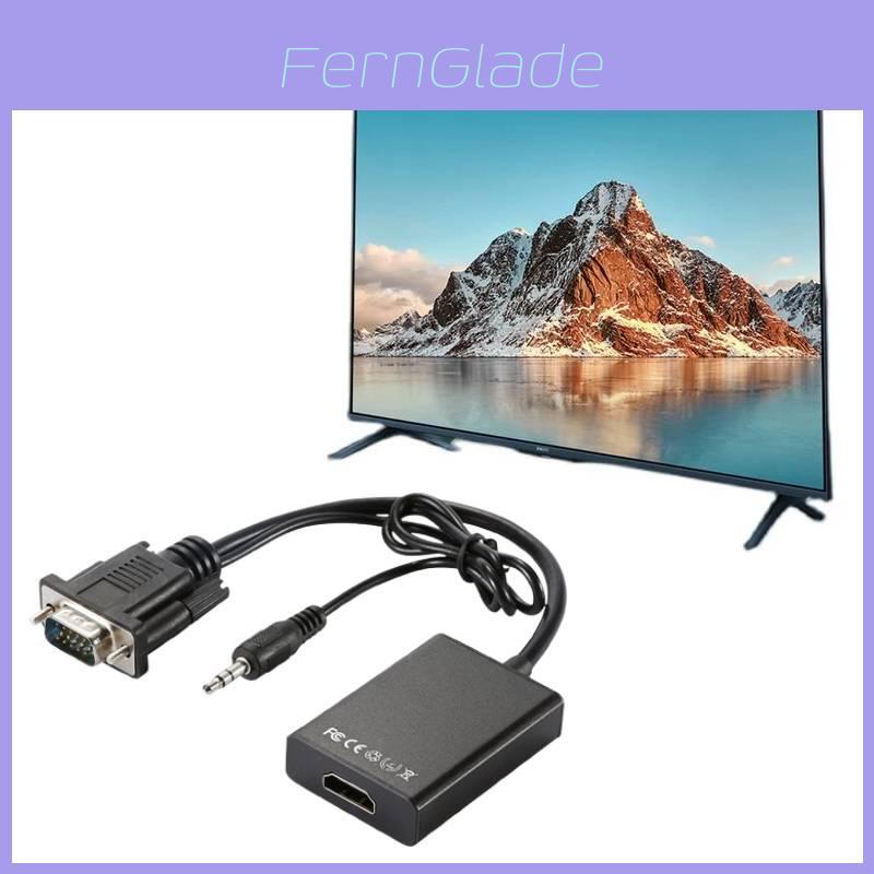 Кабель-конвертер VGA в HDMI с медным сердечником для HDTV-монитора, ПК-гейминга, установки домашнего кинотеатра