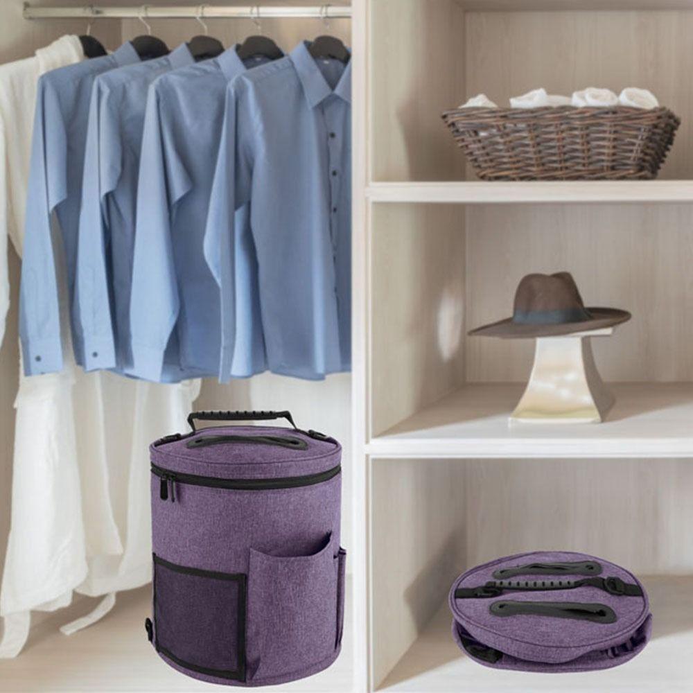 Круглая сумка для вязания крючком из пряжи своими руками, большая вместимость, органайзер для спиц, домашнее хранение