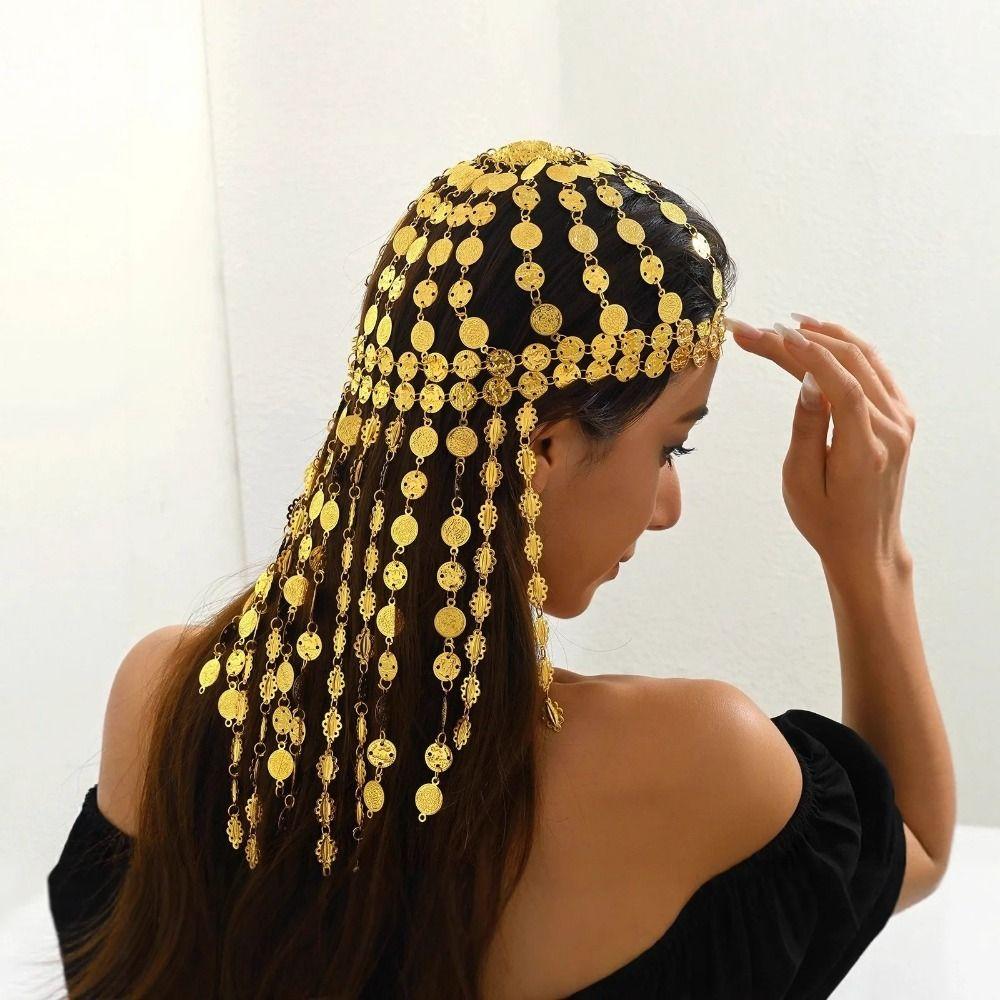 Fairy Exotic Forehead Chain Korean Style Long Tassels Hair Chain Belly Dance Accessories Girls