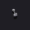 2Pcs Medical Titanium Steel Zircon Ear Studs Korean Girls Men's Diamond Earrings Fashion Ear Bone Studs