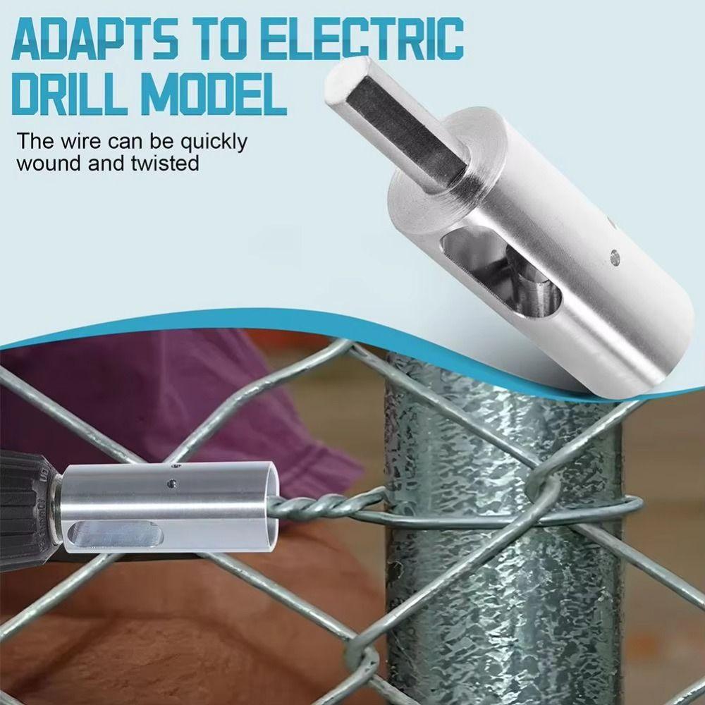 9-Gauge Twist Ties Tool 3-Jaw Drill Chuck Cable Wire Drill Chuck Tool Chain Link Fence