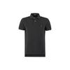 Polo Однотонная рубашка поло с вышивкой логотипа, с коротким рукавом, мужские топы, Черный 710654220-002