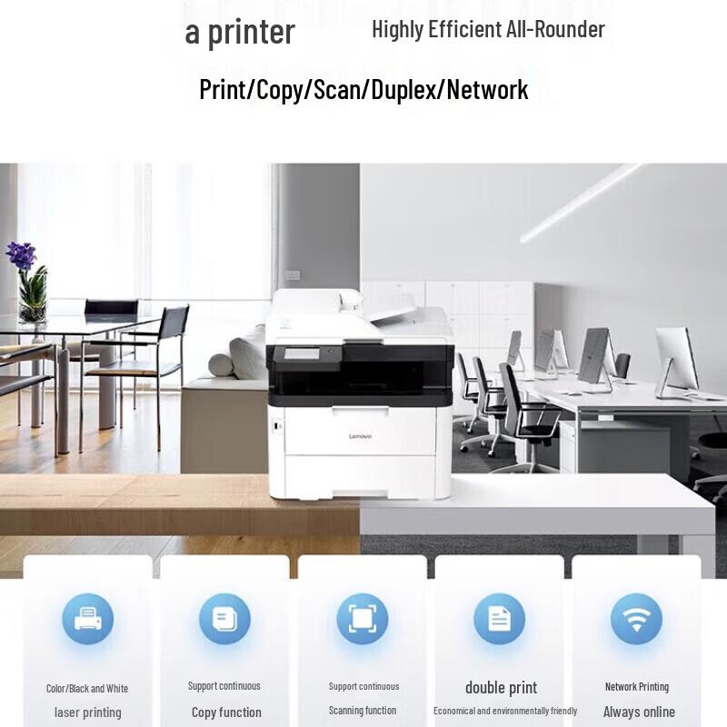 Lenovo CM7310DNW Pro A4 Color Laser Multifunction Printer CN plug (adapter included)