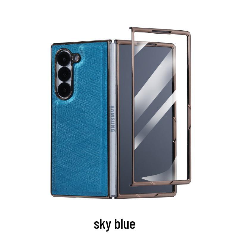 Роскошный защитный чехол из бамбукового шелка для Samsung Z-Fold 7 - Интегрированный корпус и защитная пленка для экрана