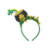 Festival Headband Sequined Hairhoop StPatricks Shamrock Hairband Party Props