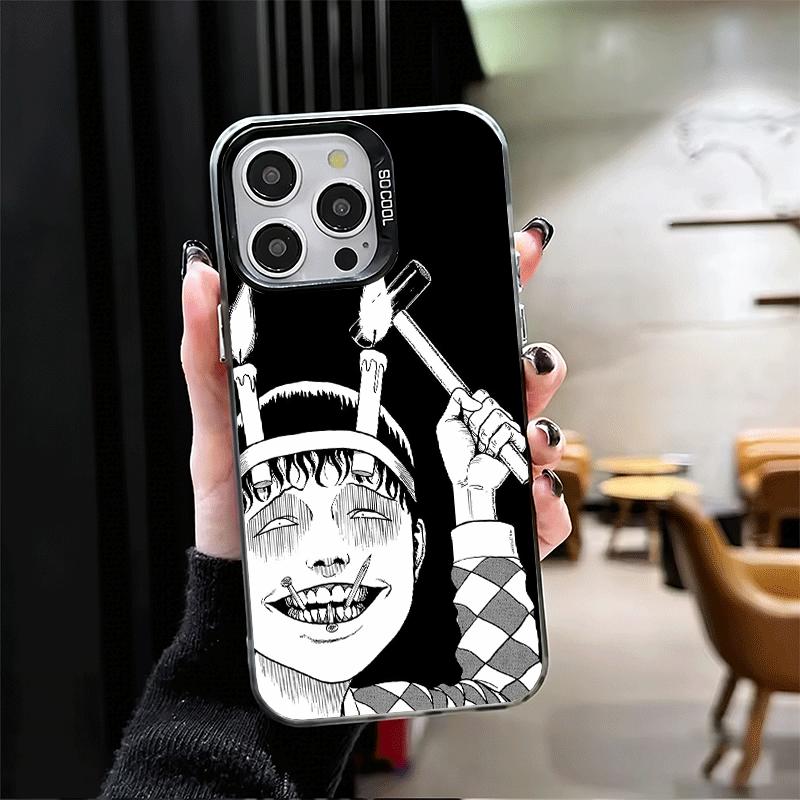 Мягкий чехол для телефона в стиле японского хоррор-аниме для iPhone 15 16 17 Pro Max 17Air 16E 14 Plus 13 12 Mini, противоударная задняя крышка