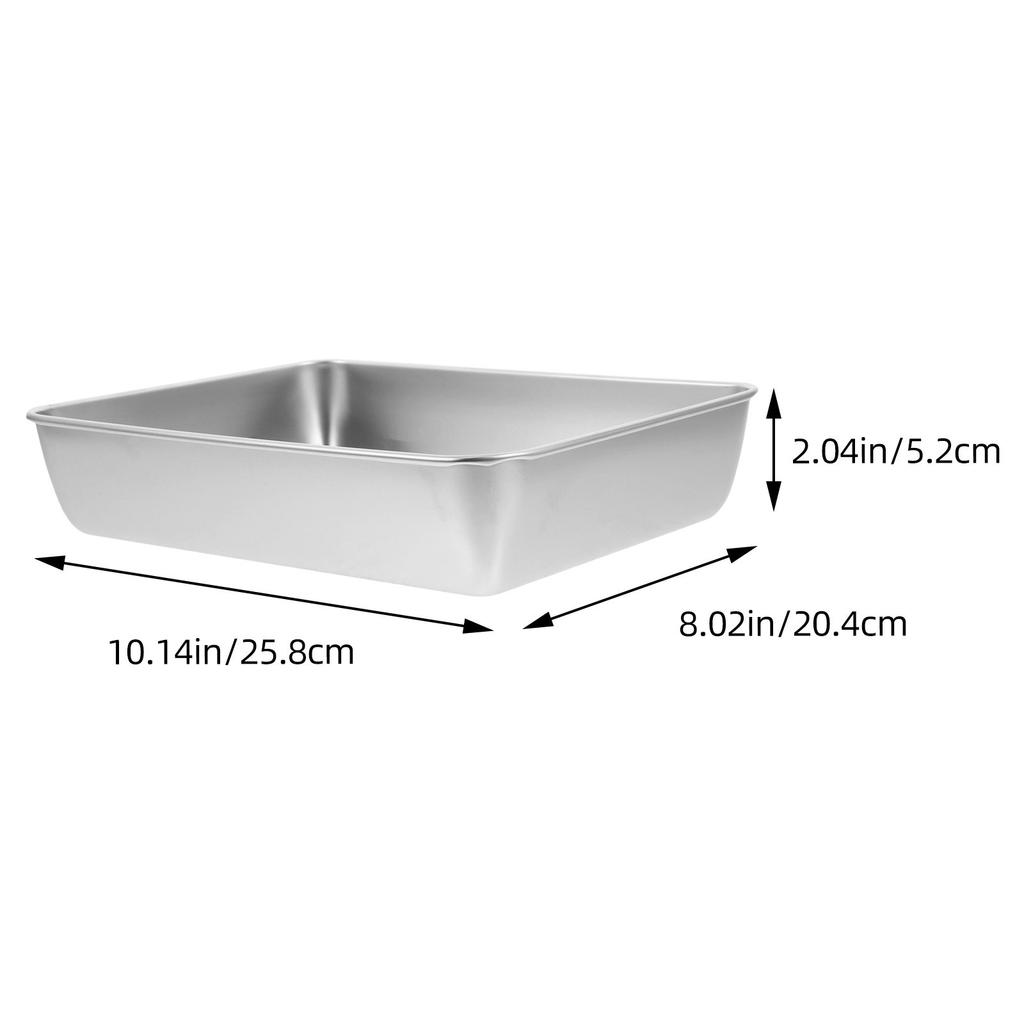 Rectangle Stainless Steel Baking Pan Nonstick Oven Tray Bread Cake Mold Multi-Functional Kitchen Baking Supplies