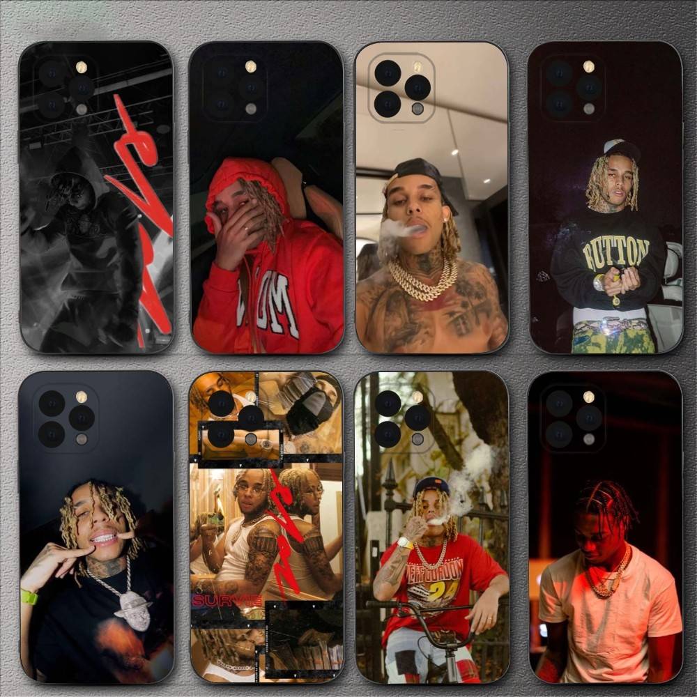 Z-Zola Чехол для телефона рэпера для iPhone 16,15,14,13,12,11,XS,XR,X,8,7,Pro,Max,Plus,mini Силиконовый Черный Чехол