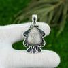 Natural Fossil Coral Sterling Silver Sister Ethnic Art Deco Root Chakra Pendant