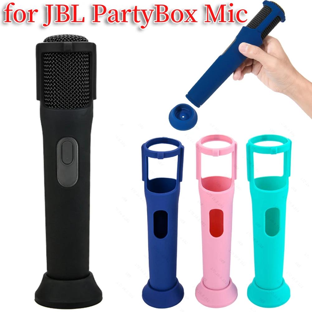 Silicone Protective Case for jbl PartyBox Wireless Microphone Case Anti-Rolling Mic Sleeves Microphone Stand Non-slip Cover