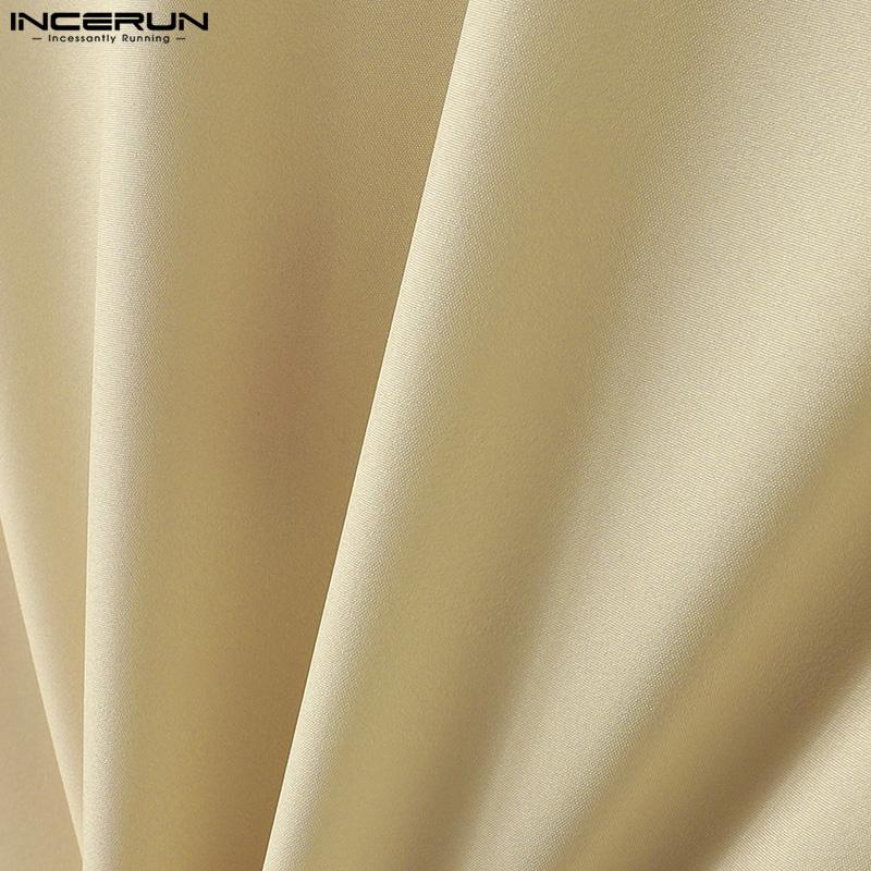 INCERUN Мужские летние рубашки с отложным воротником и коротким рукавом с цветочным принтом