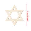 5Pcs Hanukkah Napkin Holder Star of David Napkin Ring Rosh Hashanah Wood Napkin Ties Je Table Decor Passover Shabbat Shalom