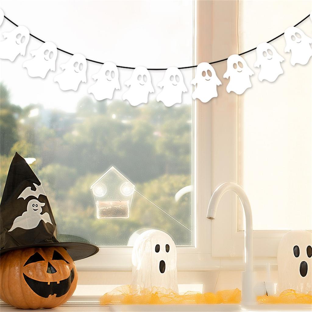 Креативный бумажный баннер-паук для Хэллоуин-вечеринки, флажок для вытягивания, принадлежности для украшения сцены вечеринки