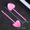 100 шт. Одноразовые ложки в форме сердца - Разноцветные десертные ложки с длинной ручкой для мороженого, торта, выпечки, лунных пряников | Милая вечеринка