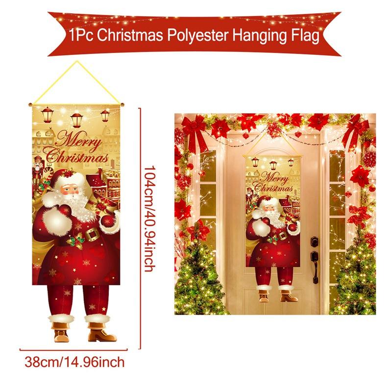Christmas Hanging Flag Merry Christmas Decorations For Home 2025 Christmas Gifts Christmas Ornaments Navidad Xmas New Year 2026