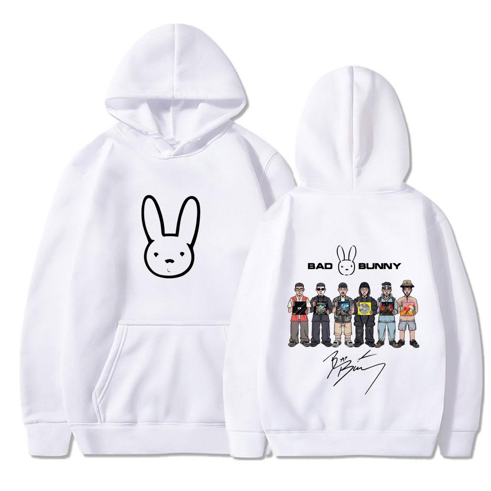 Rapper Bad Bunny Music Album Cover DTMF Wears Men Women Hip Hop Oversized Couple Clothes Male Casual Style Oversized Clothing