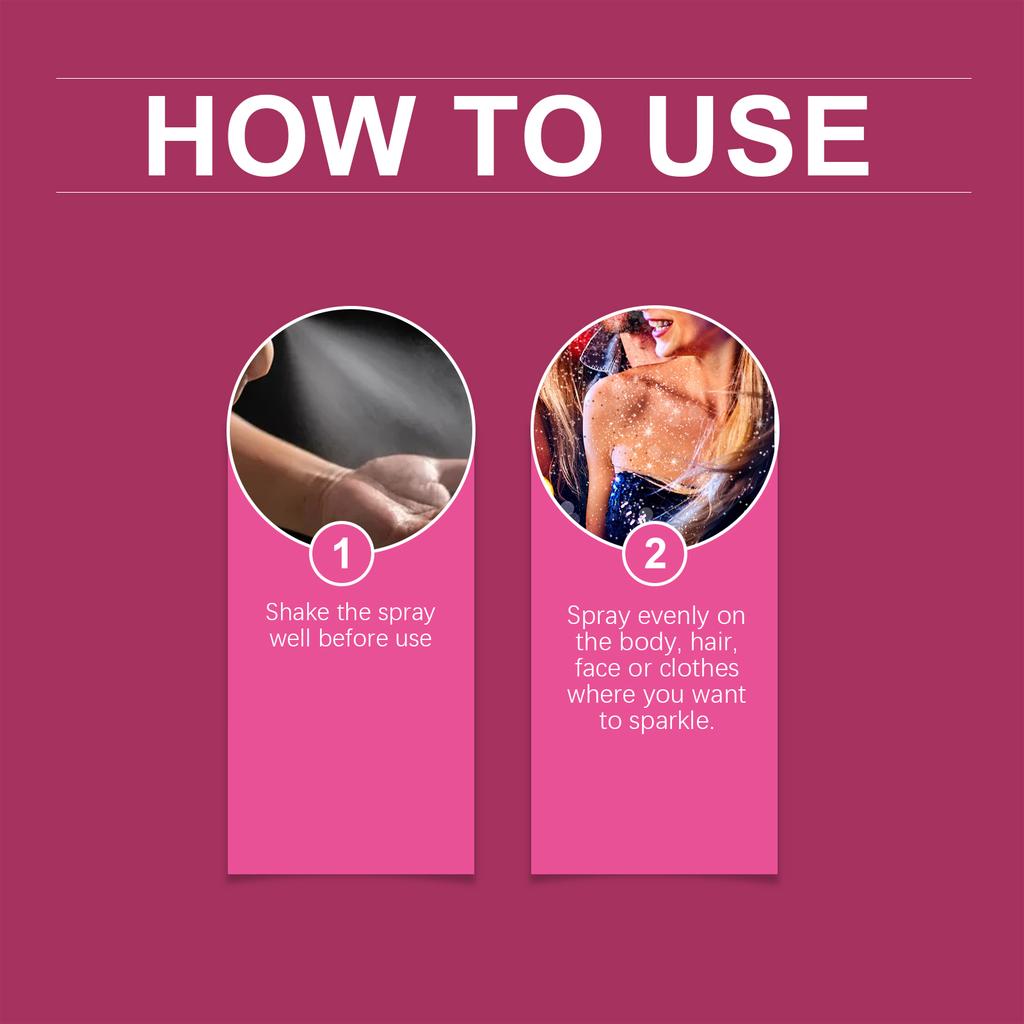 Stage Glitter Spray – Body and Hair Shimmer Mist for Parties