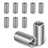 10-Piece Insert Nut, Thread Conversion Adapter, Inner Diameter M6*1, Outer Diameter M8*1.25, 15mm Length, Split Groove Type, Stainless Steel, Single G