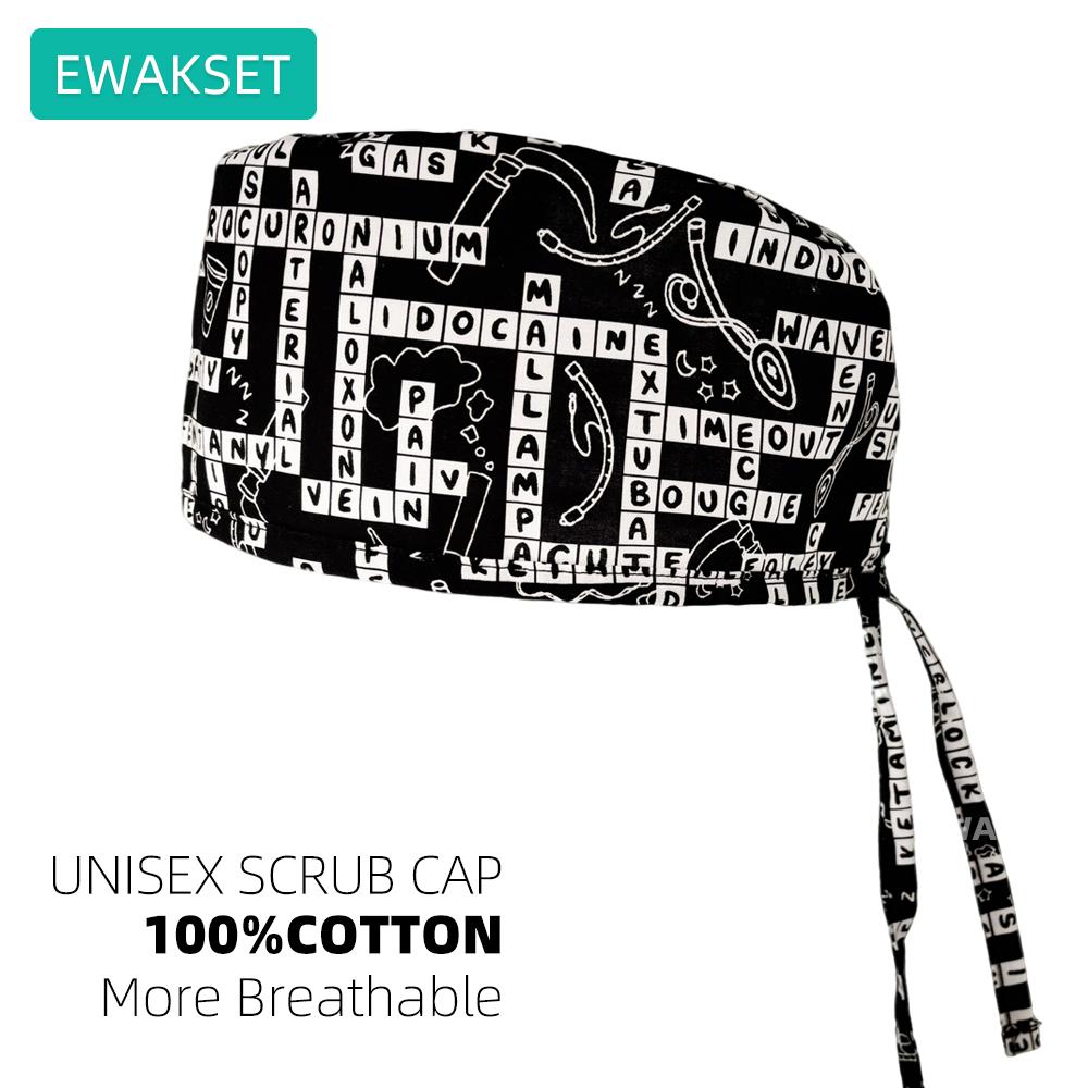 Новая шапочка-скруб с рисунком матки для гинеколога/акушера, медицинская шапка для медсестры, шапка для работы в отделении родов для женщин и мужчин, 100% хлопок, хирургические шапочки
