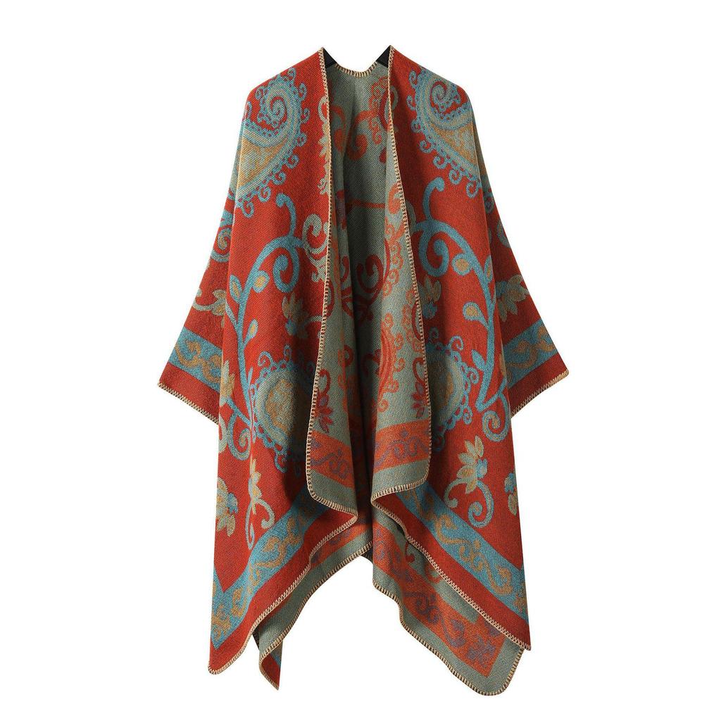 Stylish Ethnic-Style Warm Shawl: Perfect for Travel In Yunnan & Tibet, Summer Imitation Cashmere Scarf for Women