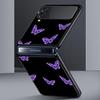 Для Samsung Galaxy Z Flip 3 4 5 жесткий черный складной чехол для ПК-телефона бесконечность на фиолетовом для Samsung Z Flip3 защитный чехол
