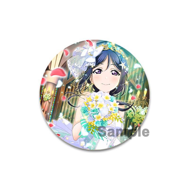 32/44/58mm LoveLive!SuperStar!!Ping An Pansy Tang Coco Round Brooch Clothing Lapel Pin Souvenir Soft Button Decorative Hat Badge