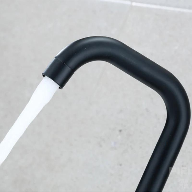 Смеситель для раковины из нержавеющей стали 304, смеситель для горячей и холодной воды, вращающийся на 360 градусов, смеситель для раковины с одной ручкой для ванной комнаты