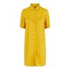 Yellow Shirt Dress with English Embroidery Woman