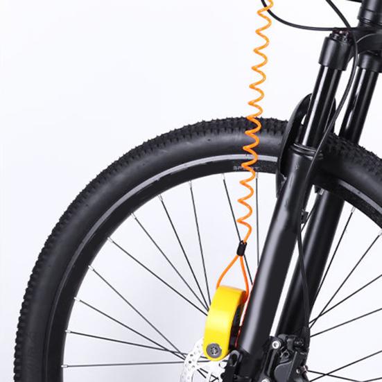 Кабель напоминания о блокировке дискового тормоза, 120 см, выдвижной стальной провод, яркий цвет, мотоцикл, горный велосипед, противоугонная охранная веревка с замком диска