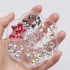 1 коробка Стразы Искусство Не Декор Трехмерный Ногтей Падающий DIY Лук Медведь Смешанное Сердце Слива