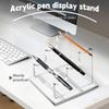 Прозрачный акриловый держатель для ручек на стол Прозрачная акриловая подставка Держатель для ручек Акриловая стойка для демонстрации ручек Прозрачная полка для ручек Подставка для карандаша для бровей