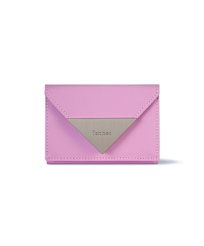 Складной тройной кошелек Fennec Crinkle Triangle - Сиренево-розовый