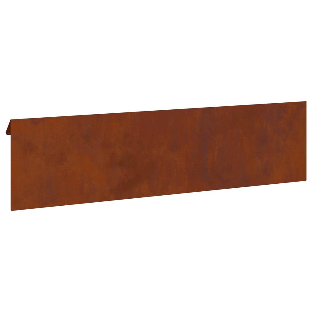 Snail Fence 16 pcs Rusty 100 x 3.5 x 25 cm Weatherproof Steel