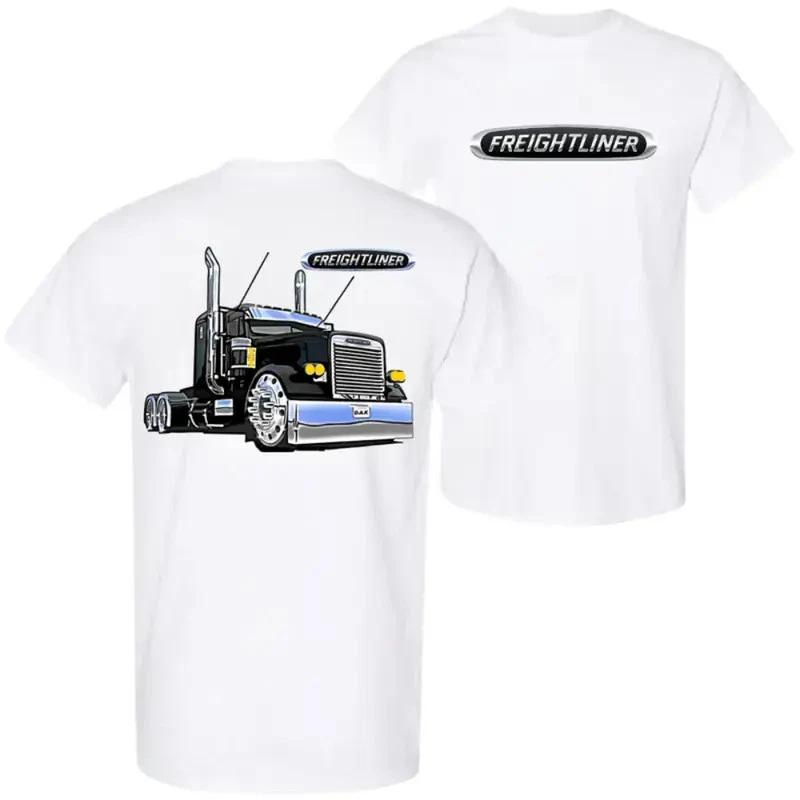 Freightliner Semi Truck T-Shirt, Black Big Rig Graphic with Gift For Dad