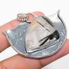 Black Rutile Handmade 925 Sterling Silver Jewelry Pendant 1.77" H3c04