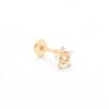 LUNNE 14k Flower Cubic Labret Tragus Piercing (14K Gold) #W06