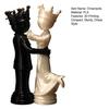Modern Desk Ornaments for Home 1 Pair 3D Printed King and Queen Couple Figurines Chess Style Dancing Symbolic Companionship Statue Gifts Lovers