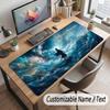 Octopus Sea Life Theme Customized Mouse Pad Personalized Print Name Text Desk Mat For Home Office Table Decor