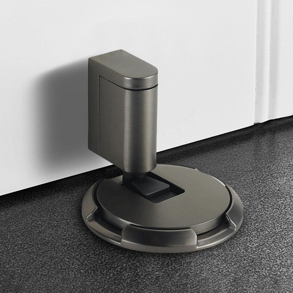Magnetic Door Stop with Screws Aluminum Alloy Adjustable Punch-free Door Stopper Heavy Duty Magnet Door Holder Hardware